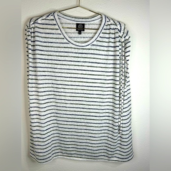 Bobeau 3X Striped Sleeveless Top Plus Size, Soft Stretch Knit, Casual Wear - Picture 3 of 7